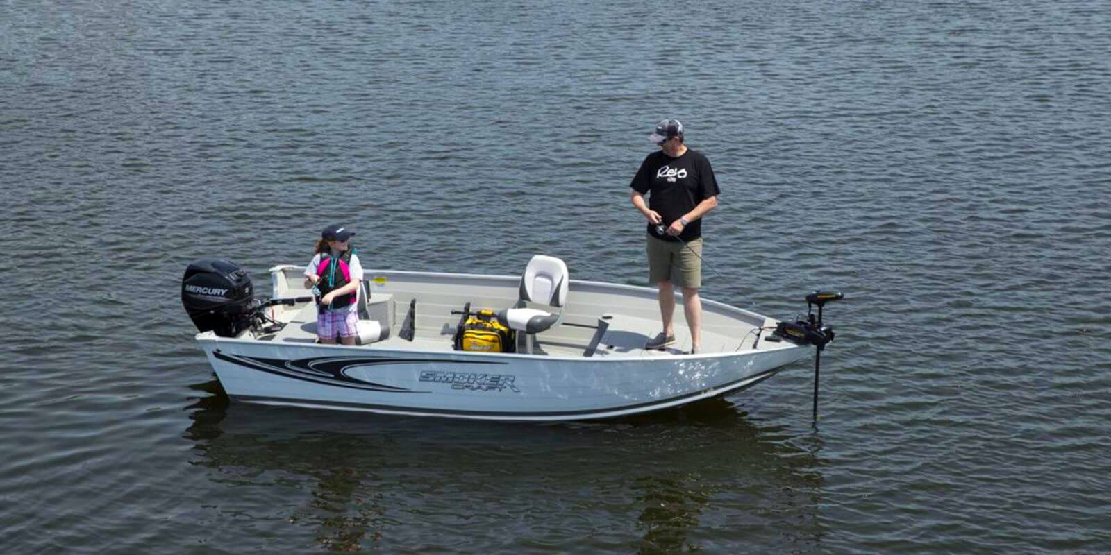 Father and daughter fishing